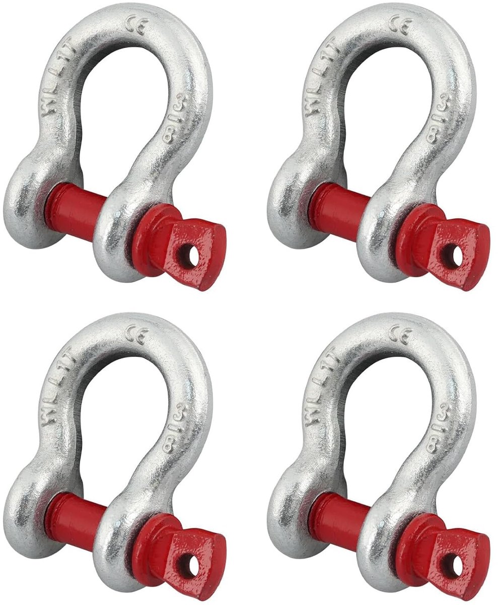 Links 1t - Gegalvaniseerd Staal - Hoge Sterkte - Voor Camping en Klimmen - ShopVlot