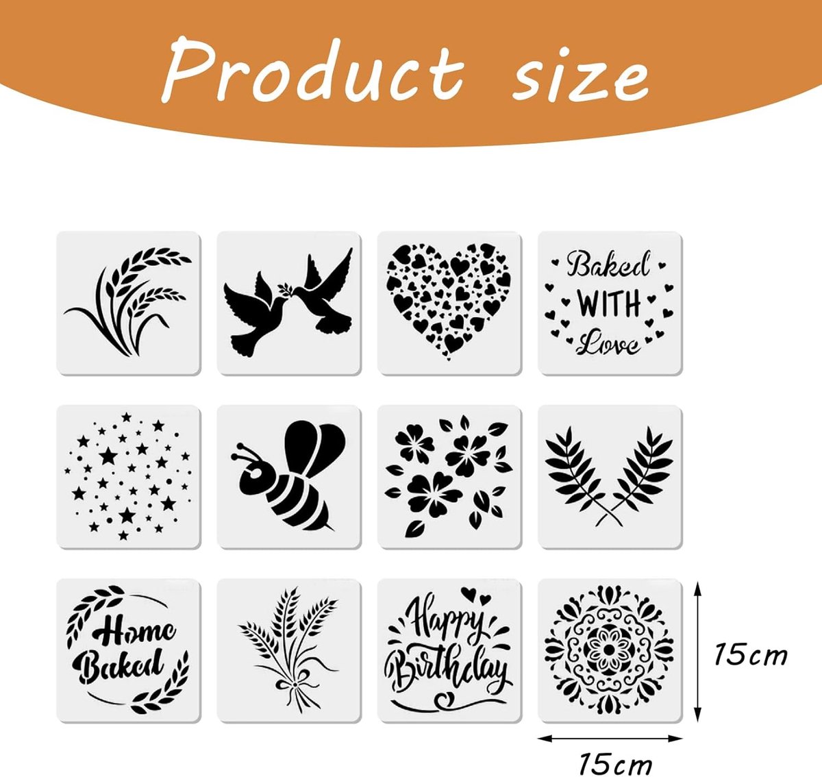 Brood sjabloon set 12-delig - Bakvormen voor decoratie - Creatief bakken - Perfect voor taarten en brood - ShopVlot