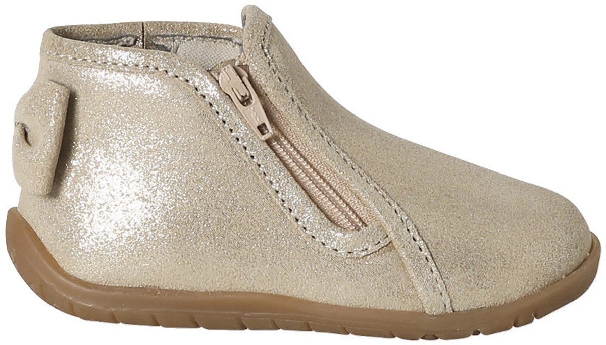 Vertbaudet Zachte babyboots met ritssluiting van leer