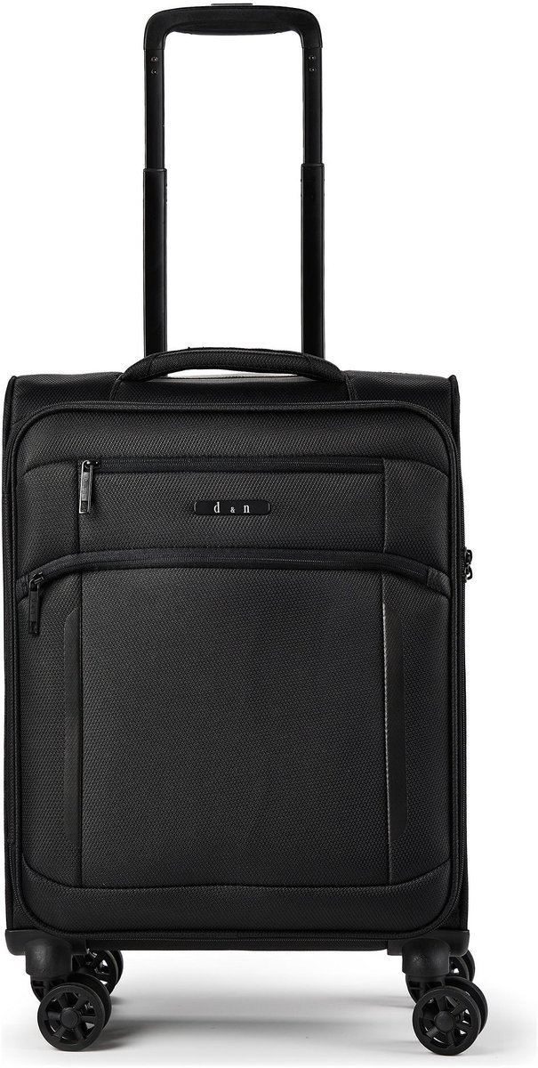 d & n Travel Line 9804 4 wielen Cabinewagen S 55 cm - Zachte bagage - TSA slot - black