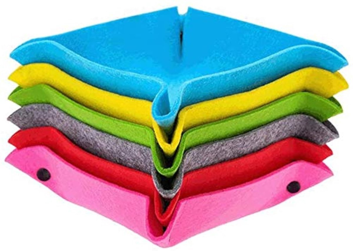 Casalora Puzzel Sorteer - Puzzel sorteerbakjes - Vilten Matjes - Opbergsysteem - Set van 6 Stapelbare Puzzelbakken voor 1000-4800 Stukjes