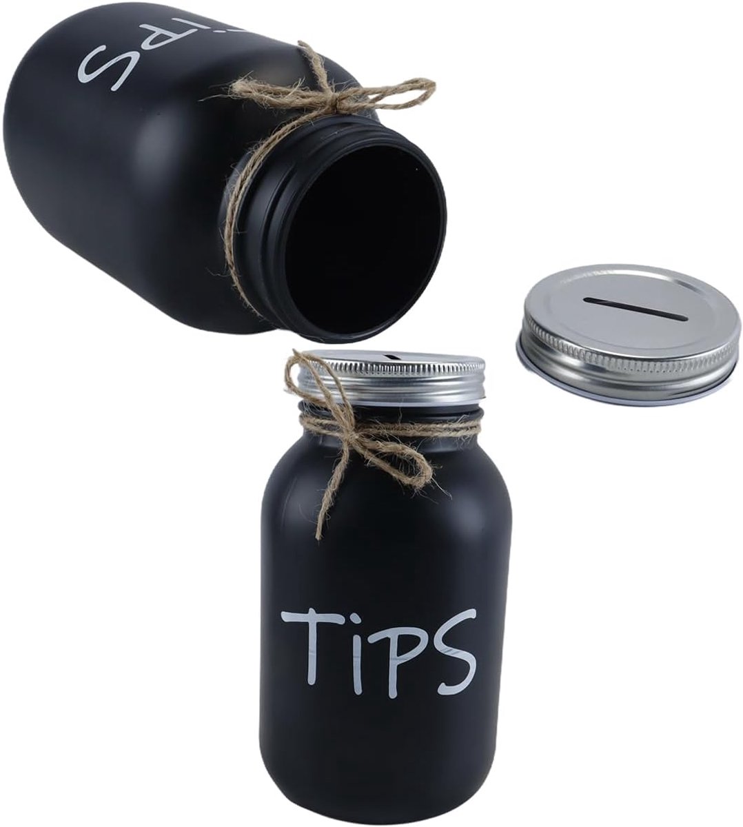 Spaarpot 1000 ml - Glazen pot met deksel - Makkelijk schoon te maken - Ideaal voor het opslaan van kleingeld - ShopVlot