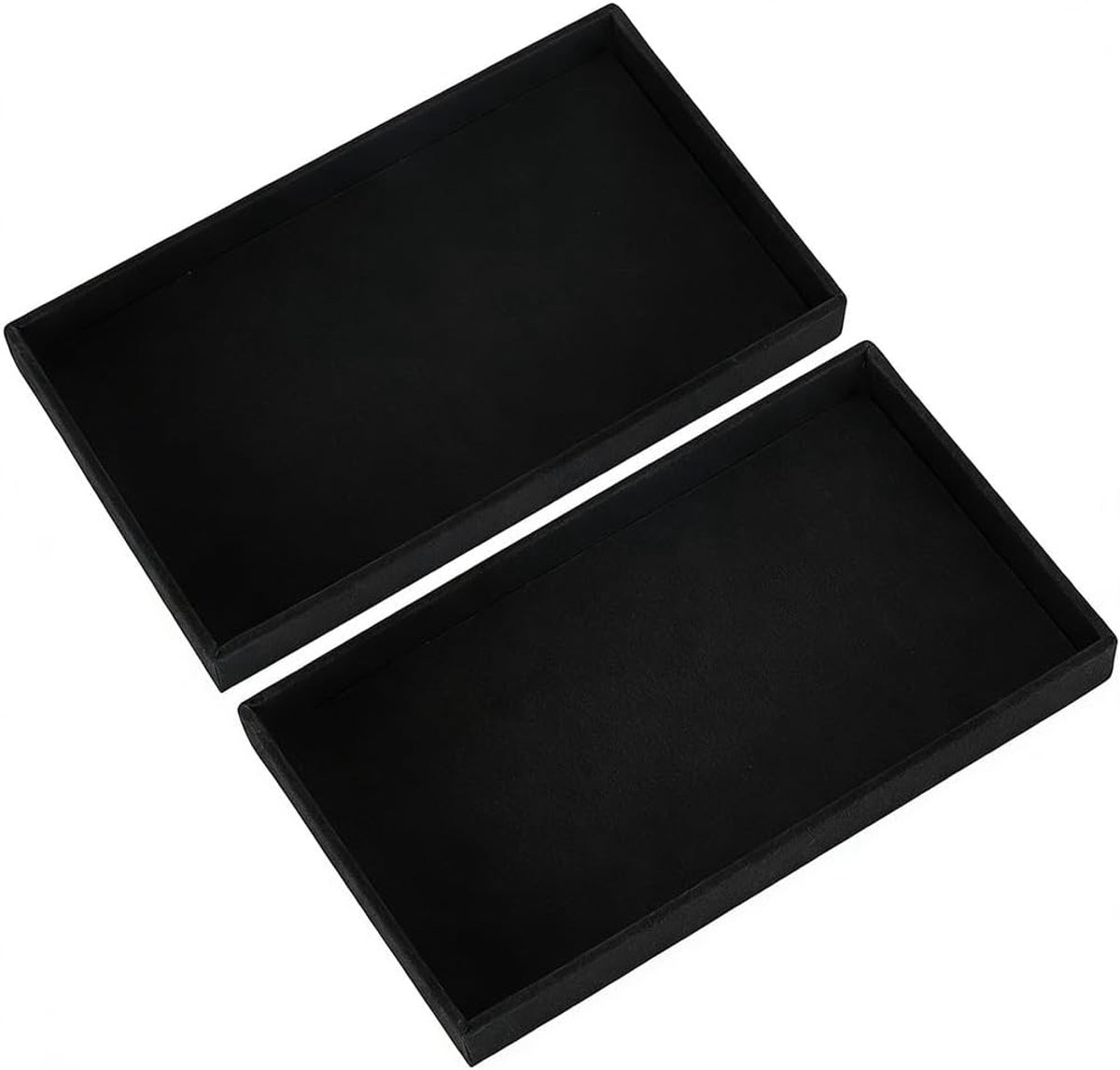 Juwelenbox set van 2 - Velvet - Elegant en stapelbaar - Bescherming voor ringen en oorbellen - SnelShoppen