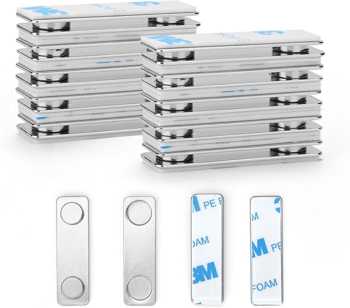 Magnetische Foto Hangstrips 12 Paar - Verwijderbaar en Schadevrij - Zelfklevende Strips voor Muurdecoratie - SnelShoppen