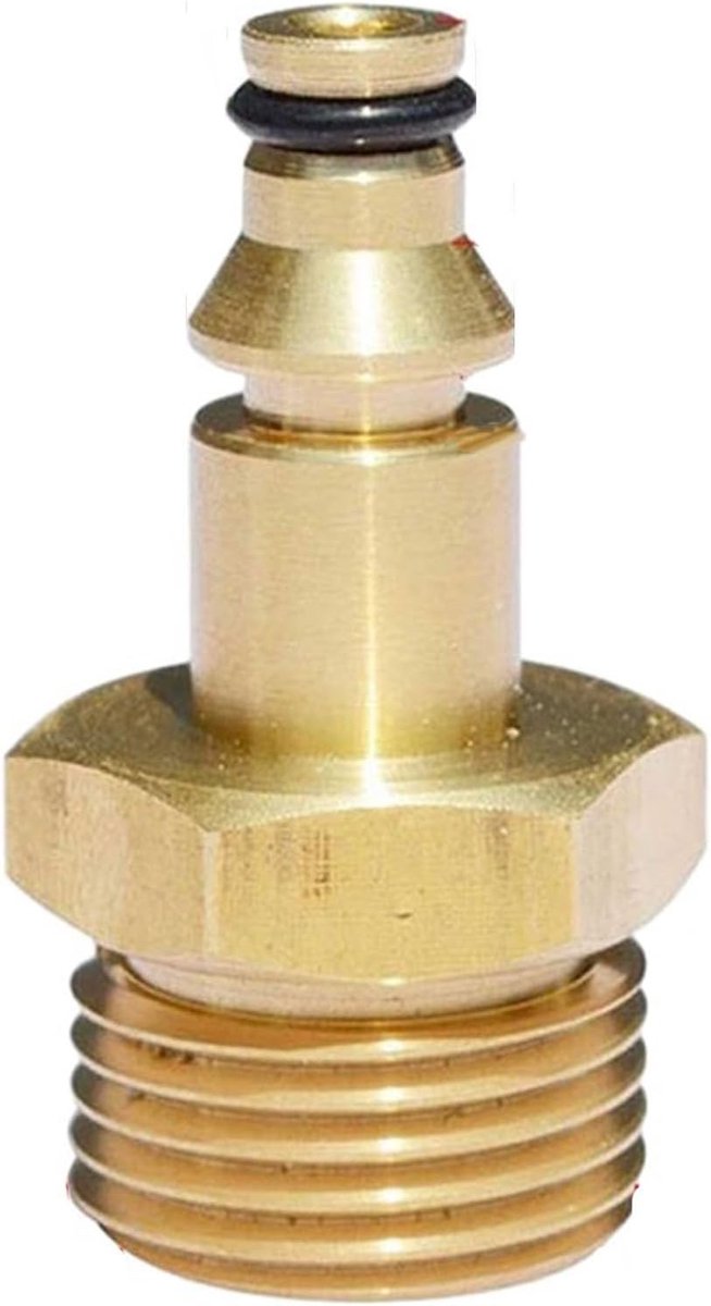 M22 Mannen Draadadapter - Messing Constructie - Tot 220 Bar - Voor Drukreiniger Slang - SnelShoppen