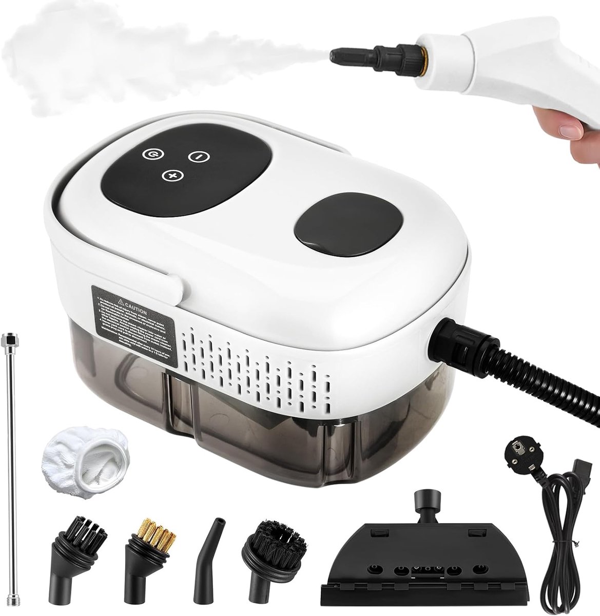 Handstoomreiniger 2500 W - Draagbaar met digitale display - 1000 ml watertank - SnelShoppen