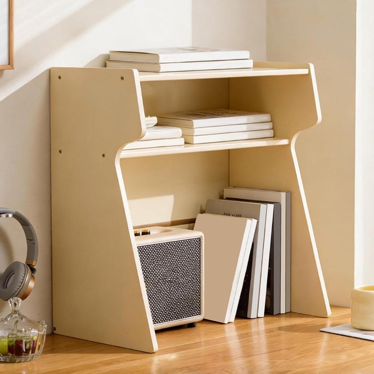 Koffiebarkast - Keukenkastje Dressoir - Koffiehoek Inrichten - Met Open Ruimte - 52x30x54cm - Beige
