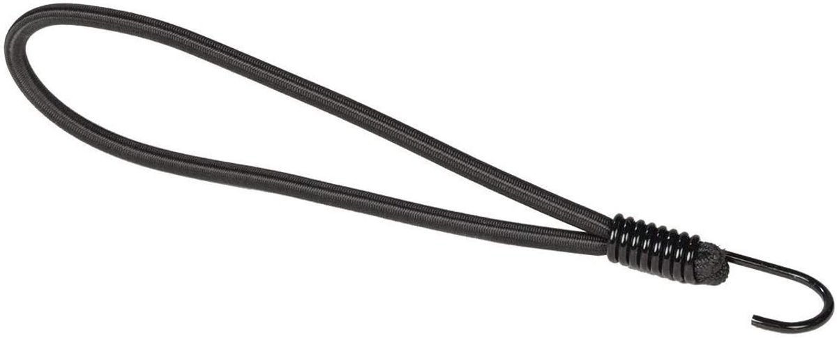 25 stuks zeilspanners expander spanner met spiraalhaak lus 25 cm 6 mm Ø zwart