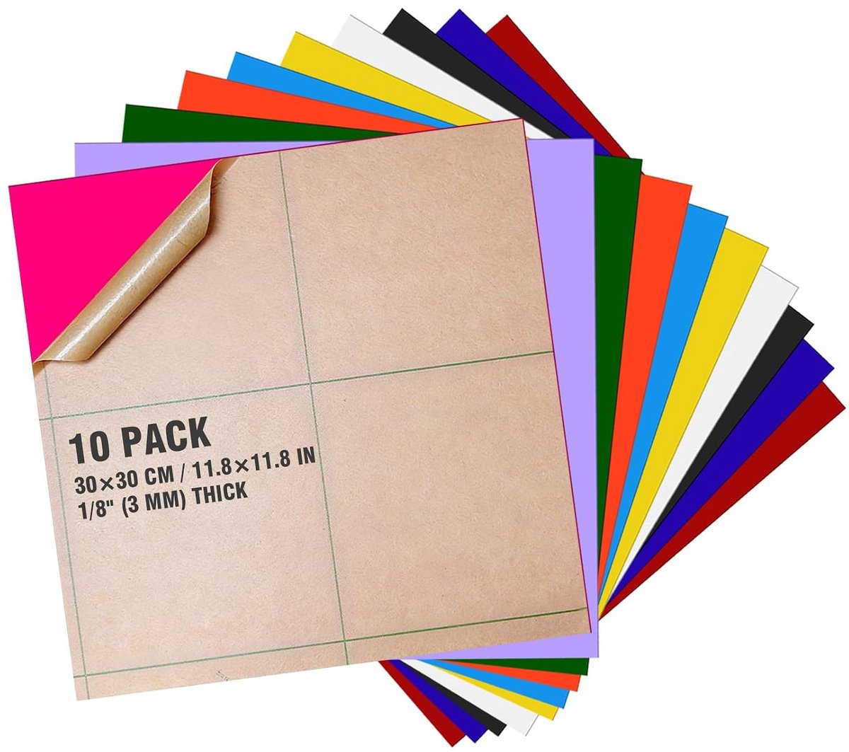 Sheets, Acrylic Sheets, PVC Sheet for DIY Jewellery, Crafts, Frame for Exhibition Projects (10, 30 x 30 cm)