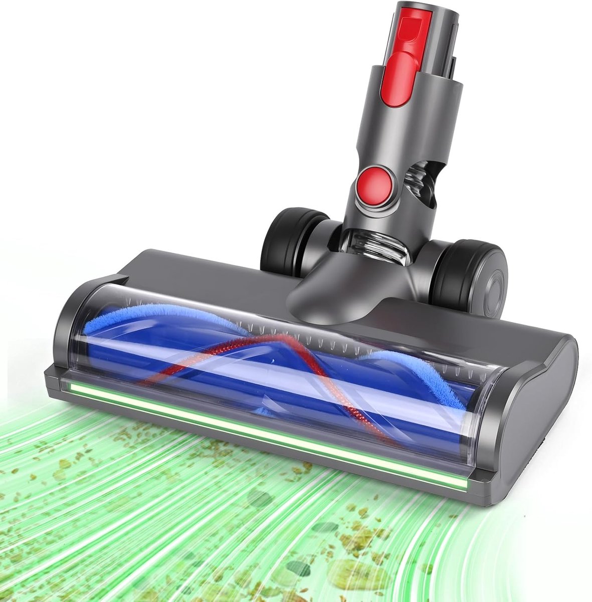Borstel-reserveonderdelen met stofdetectiefunctie, compatibel met Dyson V7, V8, V10, V11, V15 stofzuiger, vloerborstel, verwisselbare borstelkop voor parket, harde vloeren en tapijten
