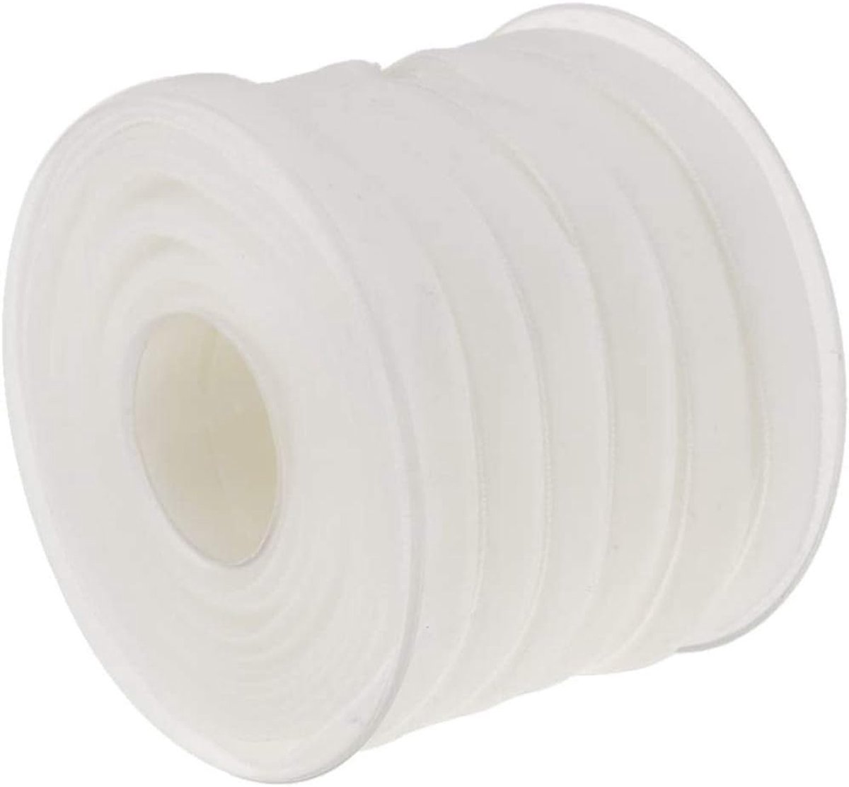 18,3 m rol met 10 mm breed fluwelen lint om te knutselen, decoreren, wit