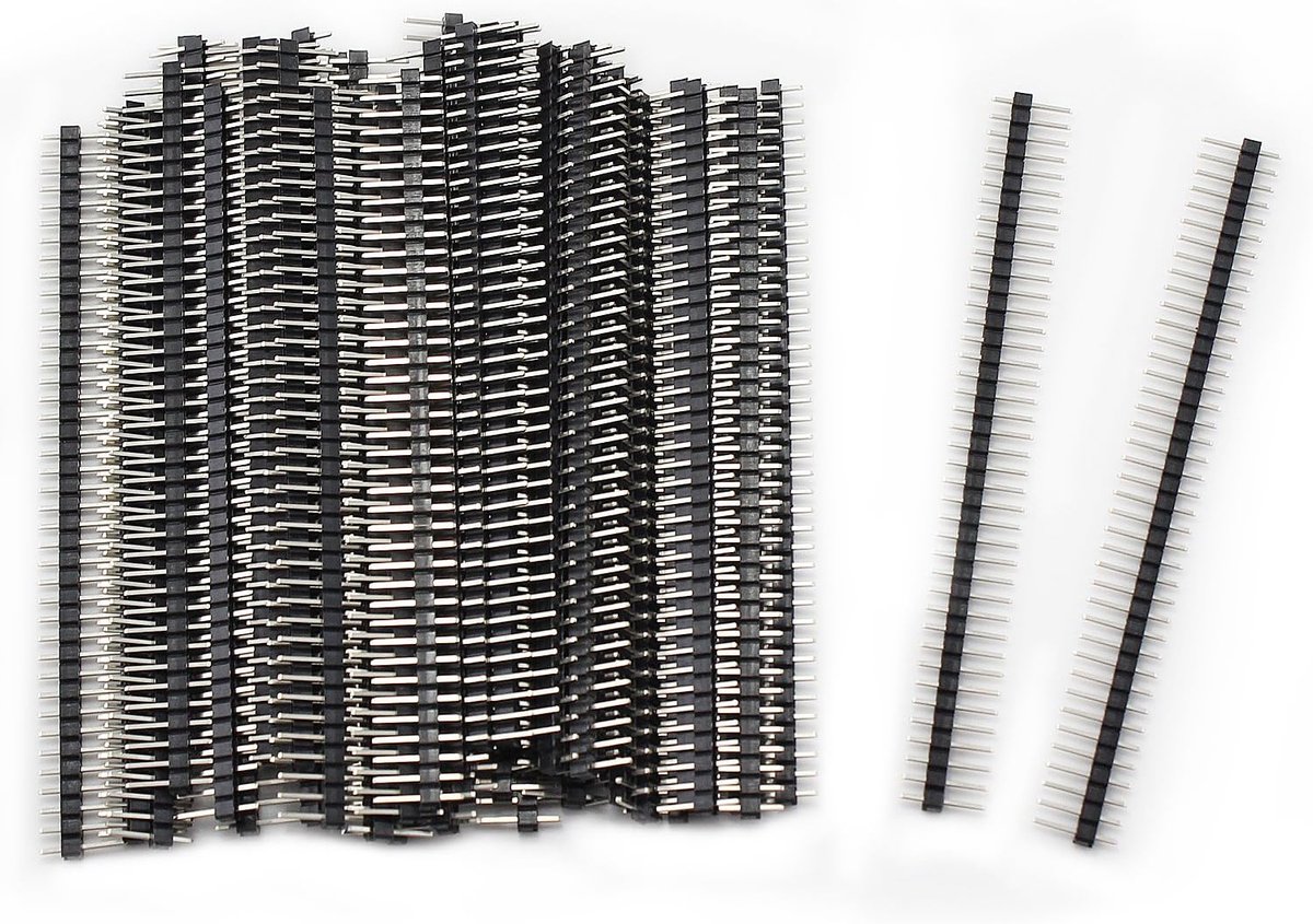 Pakket van 50 40 Pin Header Connectors 2,54 mm enkele rij Pin Header Strips (PIN-1 50 stuks)