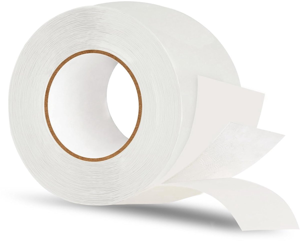 Plakband voor stoombescherming, dubbelzijdig, dampscherm voor onder dak, stoomremmen en membranen van dakranden (5 cm x 20 m x 1 rol)
