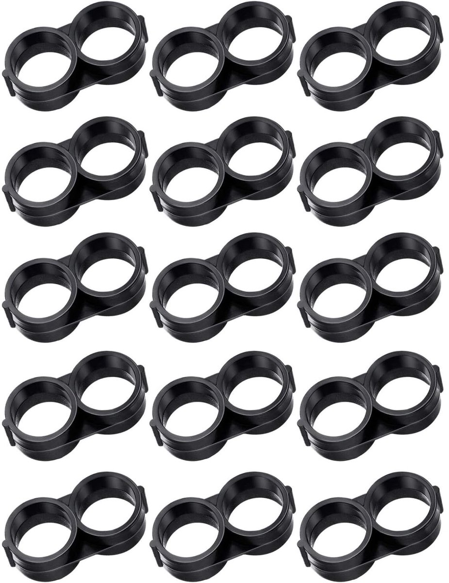 15 stuks druppelirrigatie-eindstoppen voor 16 mm / 17 mm druppelirrigatie, klapslang, afsluitsluiting, doof gat stekker, irrigatiestop
