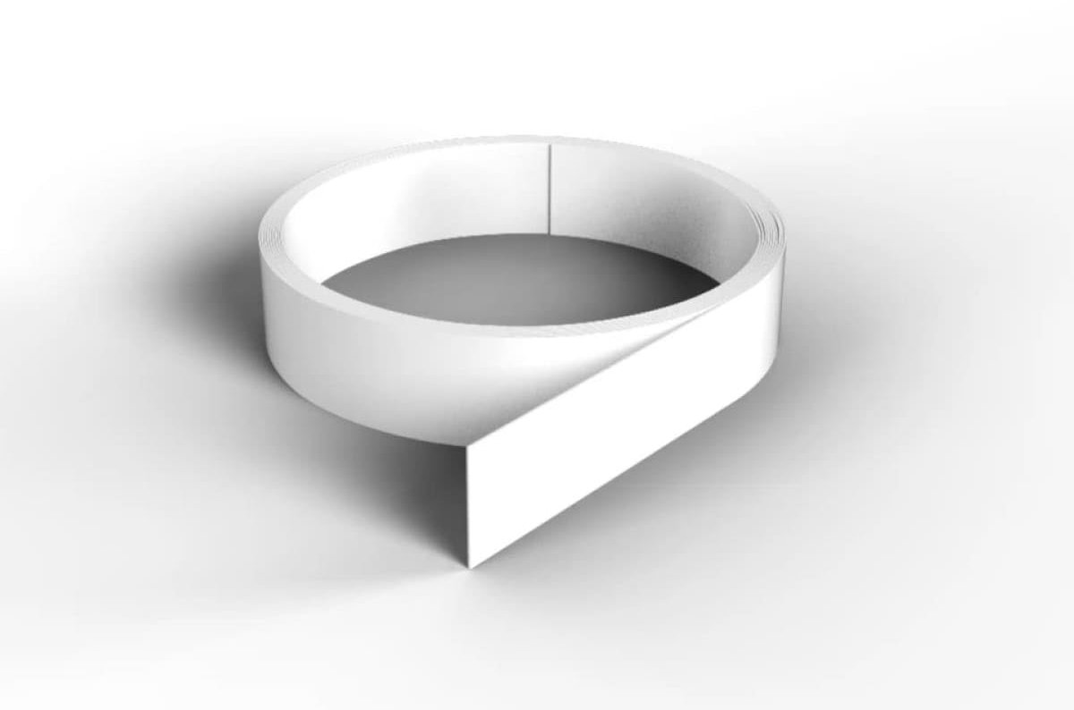 Pro Smart Plakprofiel - 840014 - PVC - 2 cm x 2,6 m - wit - wandafwerking