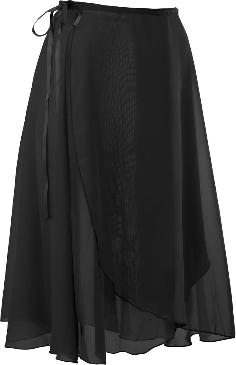 Balletrok voor dames, lange transparante dansrok, chiffon rokken met verstelbare tailleband, voor volwassen meisjes