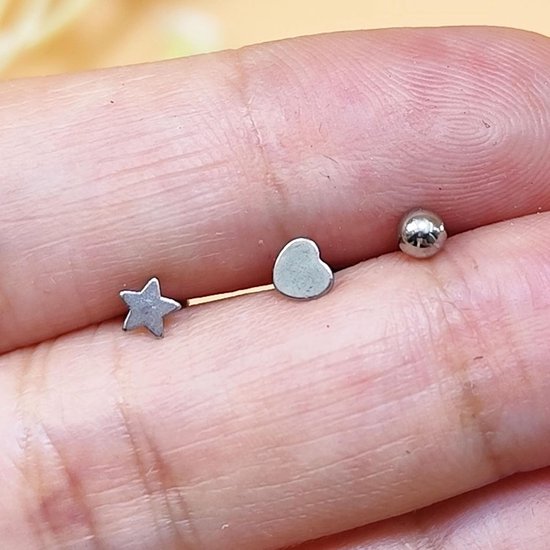 Studs 16G Rvs Monroe Tragus Helix Medusa Piercing Studs 6mm 8mm 10mm Zilver Goud Kraakbeen Sieraden — afbeelding 2
