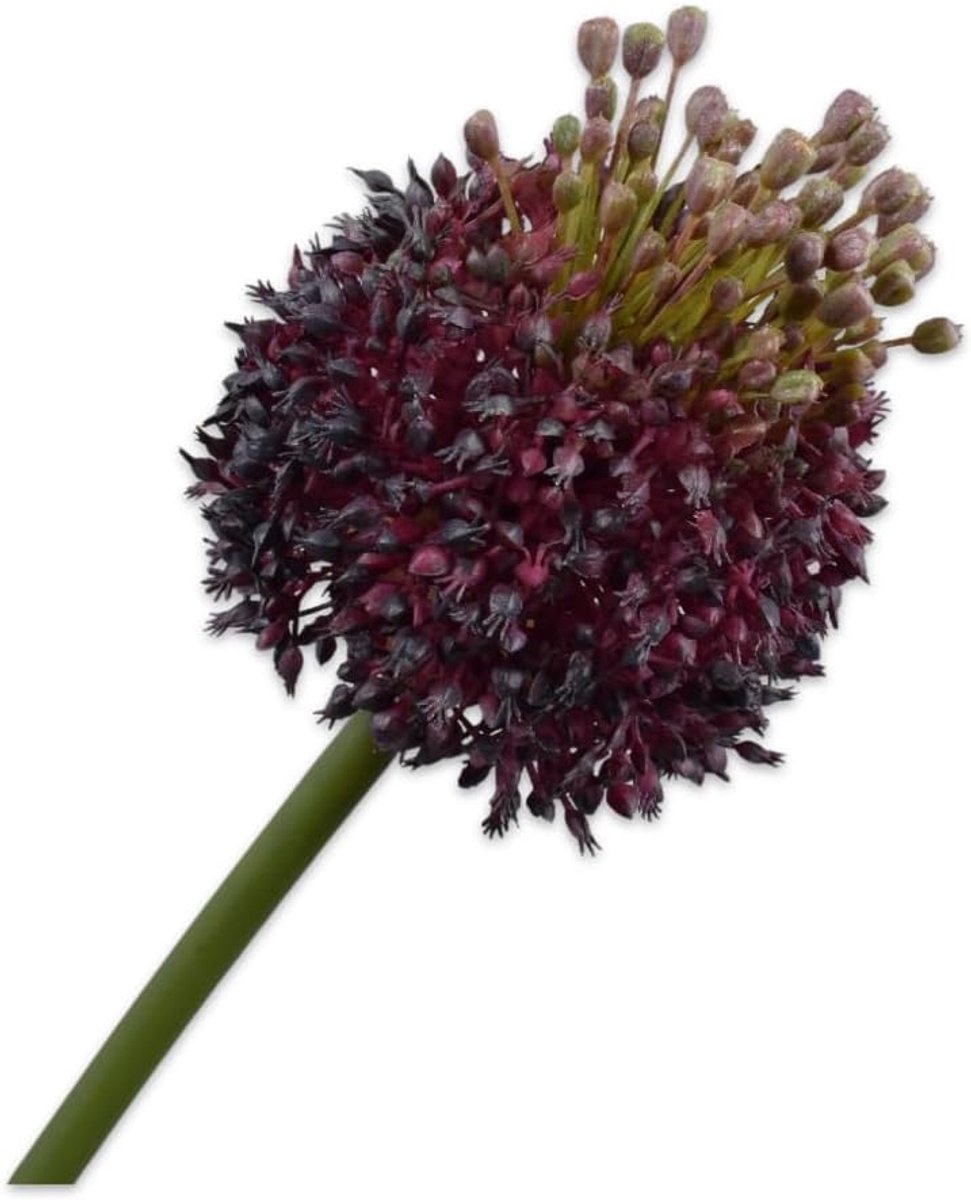Kunstbloem distelsteel 87 cm - paars-groen - realistisch uiterlijk - perfect voor decoratie - SnelShoppen