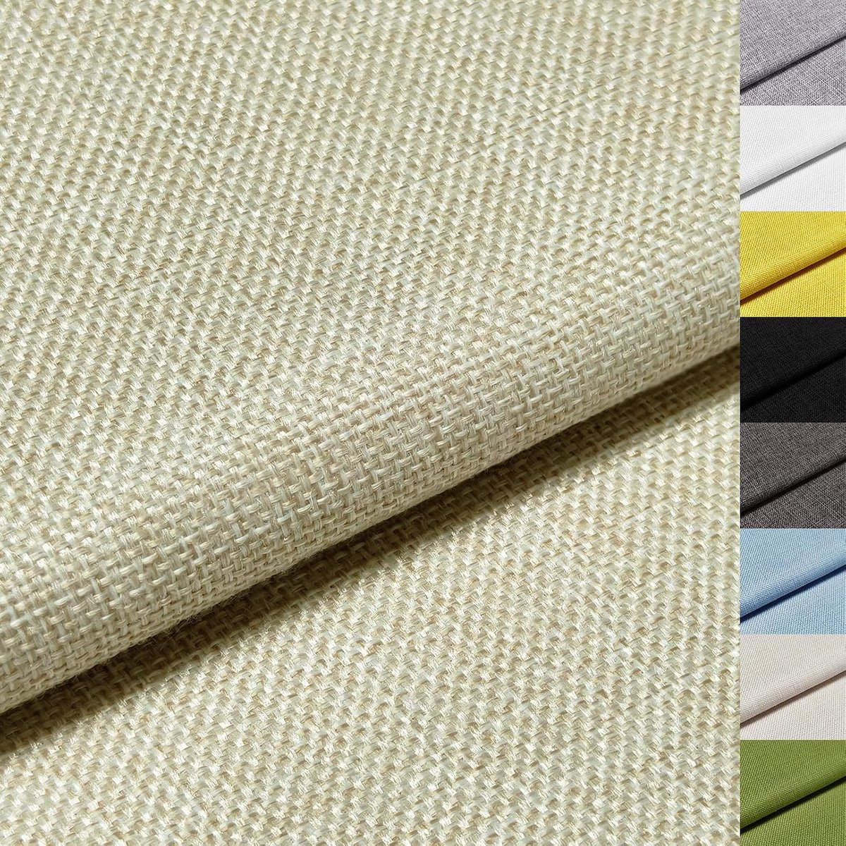 Stof Beige 250 x 148 cm, Meubelstof per Meter, Bekledingsstof 350 g/m², Slijtvaste Structuurstof, Ideaal voor Meubels Bekleden, Gordijnen, Sofa en Stoelen