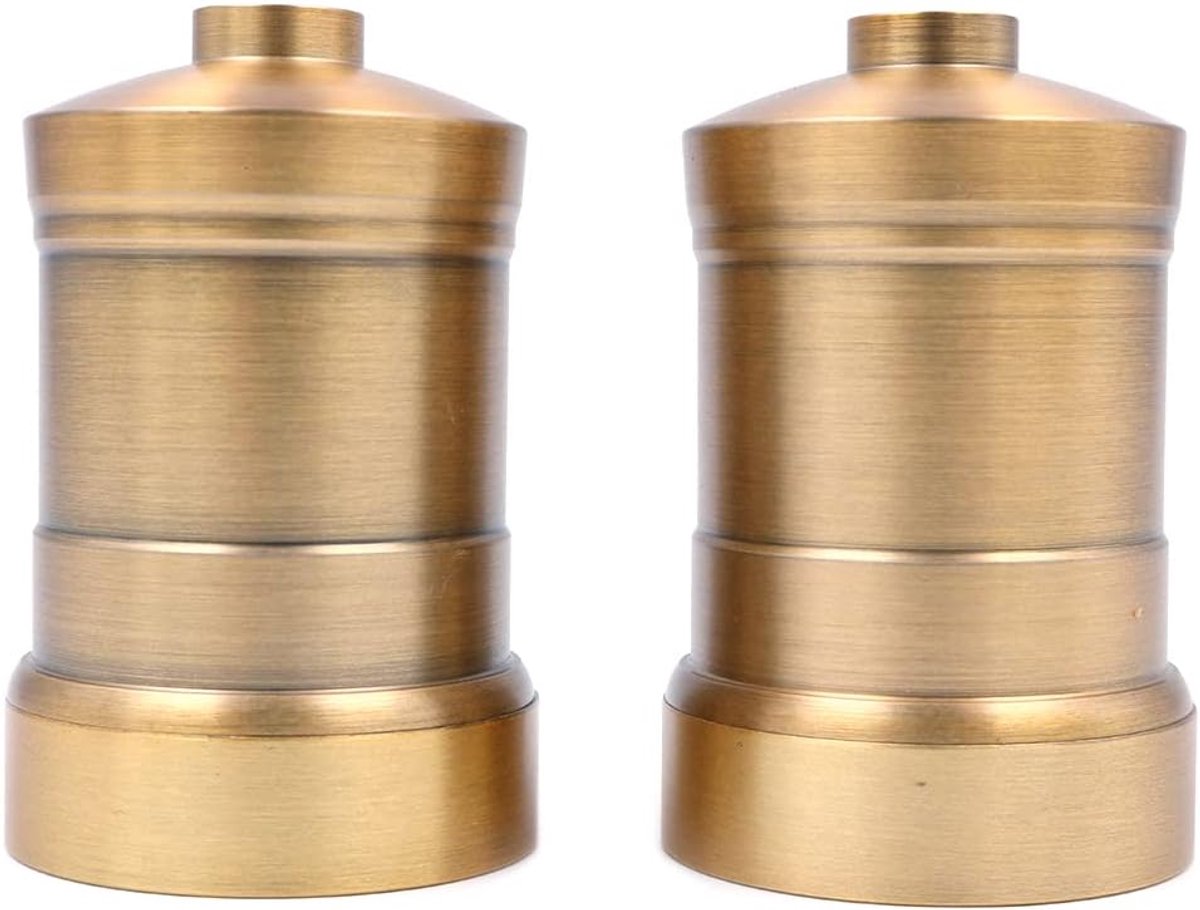 2Pcs Uitstekende Lamp Light Bulb Holder hanglamp Plafond armatuur, bakeliet lamphouder Vintage Gloeilampen Holder Light Holder E26 / E27-Golden