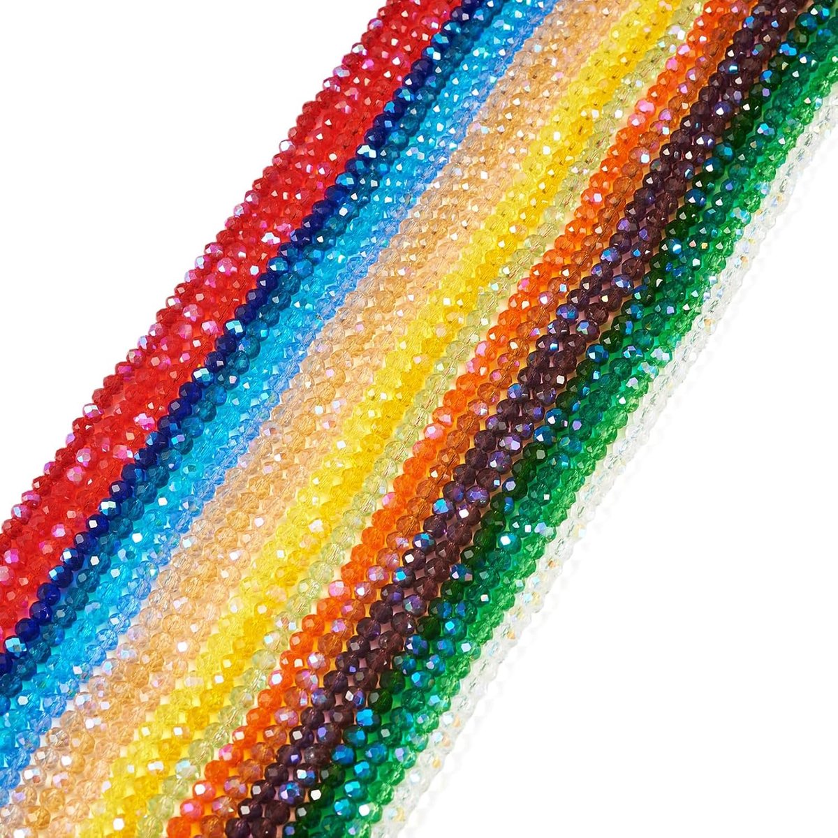 Kralen Rondelle Kristal Glas Kralen Pastel Losse Spacer Kralen voor Armbanden Oorbel Sieraden Maken Tas Decoratie