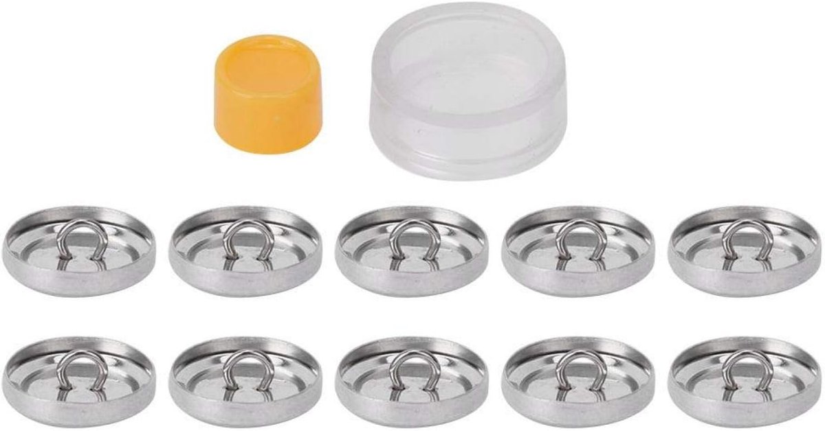 Knopen 20mm, DIY Stof Beklede Knopen Platte Achterkant Rond
