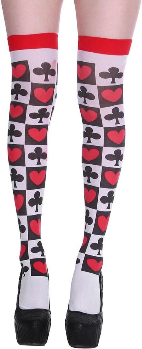 Sokken zonder bandjes, lange sokken van polyester voor dames, voor carnaval, Halloween, pyjama