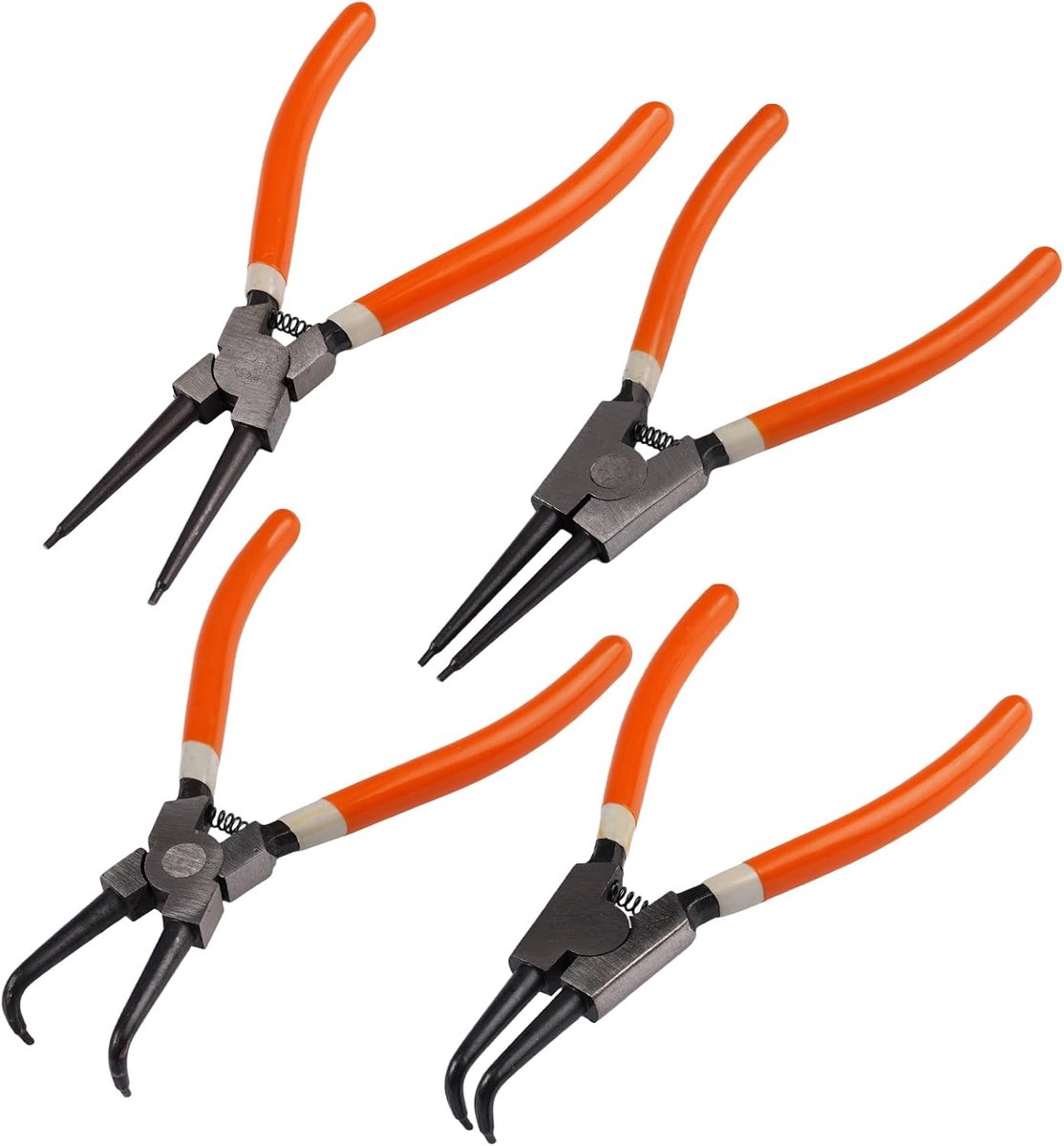 Circuitschroefringentang set 4-delig - 170mm/180mm - carbonstaal - antislip handvat voor montage van borgringen - ShopVlot