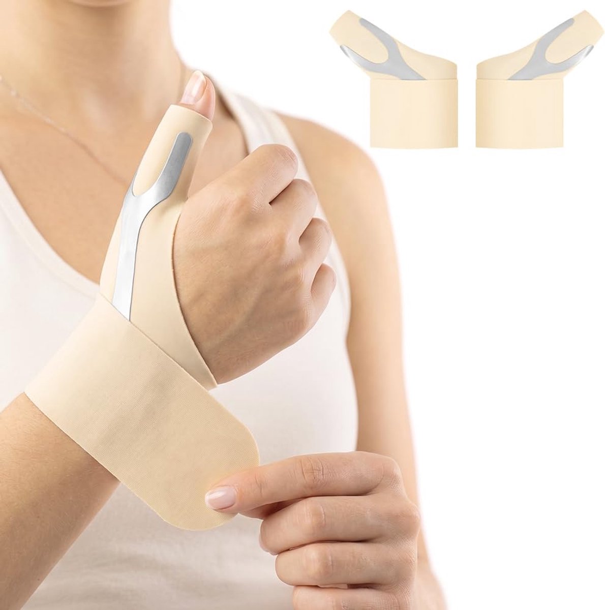 Thumb morthese M - ademend - met elastische steunbalk - verlichting van pijn en stijfheid - ShopVlot