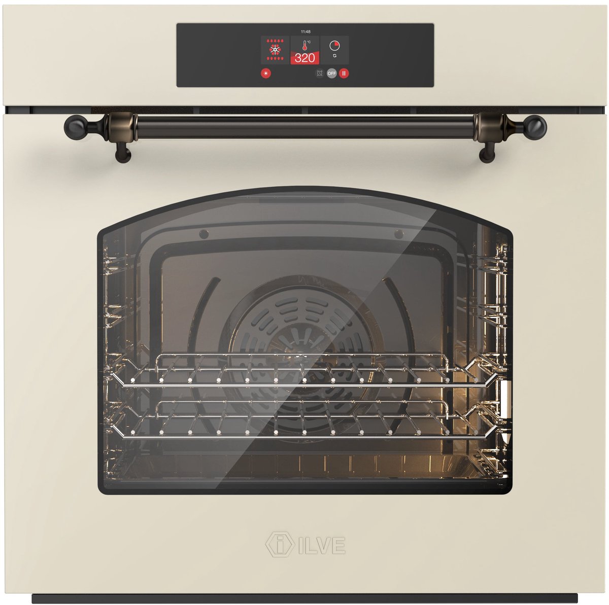 ILVE Oven 60 cm A+ clas 30 / 320 graden Antiek Wit Brons - Inbouw