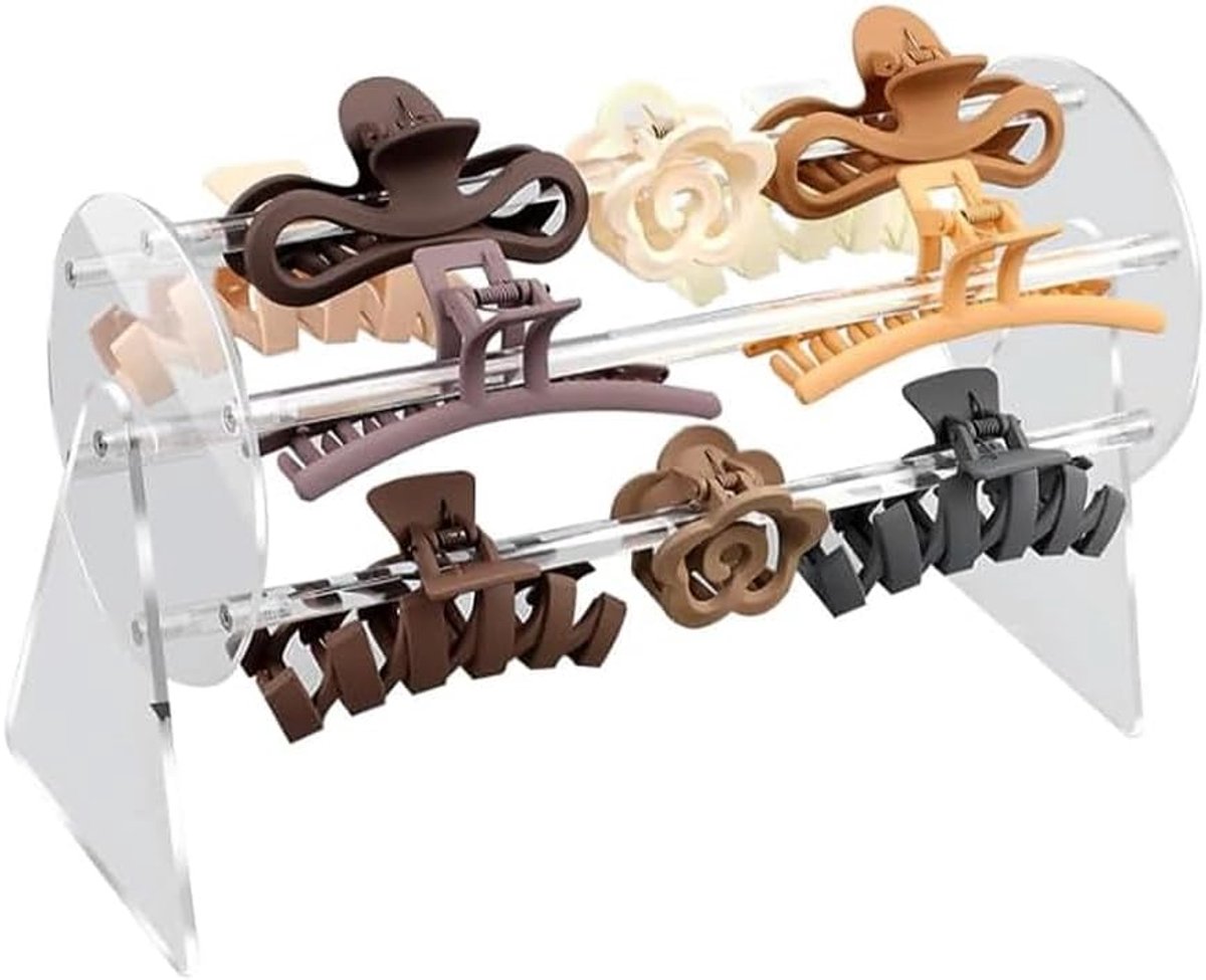 Haarspeldopslag 360° - Acryl Haarclip Organizer - Rotatie voor Makkelijk Gebruik - ShopVlot