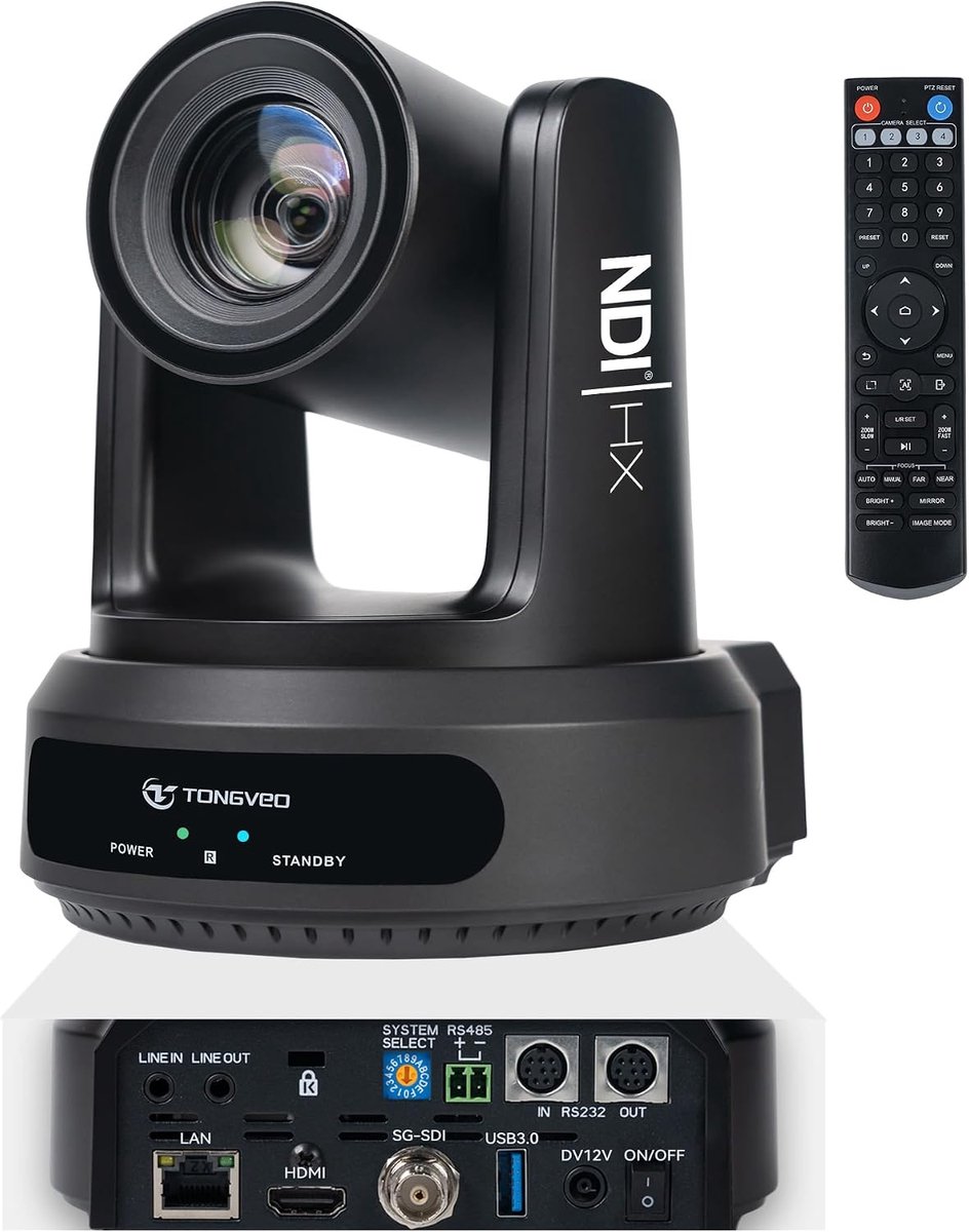 PTZ Camera 30X Optische + 16X Digitale Zoom - 1080P 60fps - Live Streaming voor Onderwijs - Eenvoudige installatie - ShopVlot