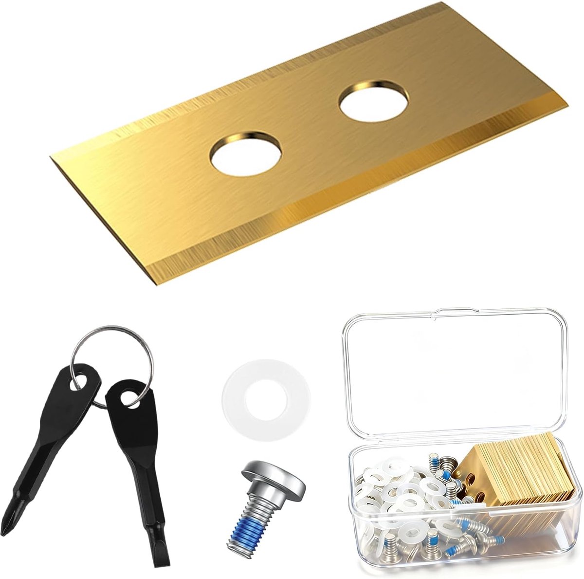 Robotmaaiers Bladen Set van 36 - Titanium Coating - Inclusief Schroeven en Gereedschap - Perfecte Vervangingsonderdelen - ShopVlot