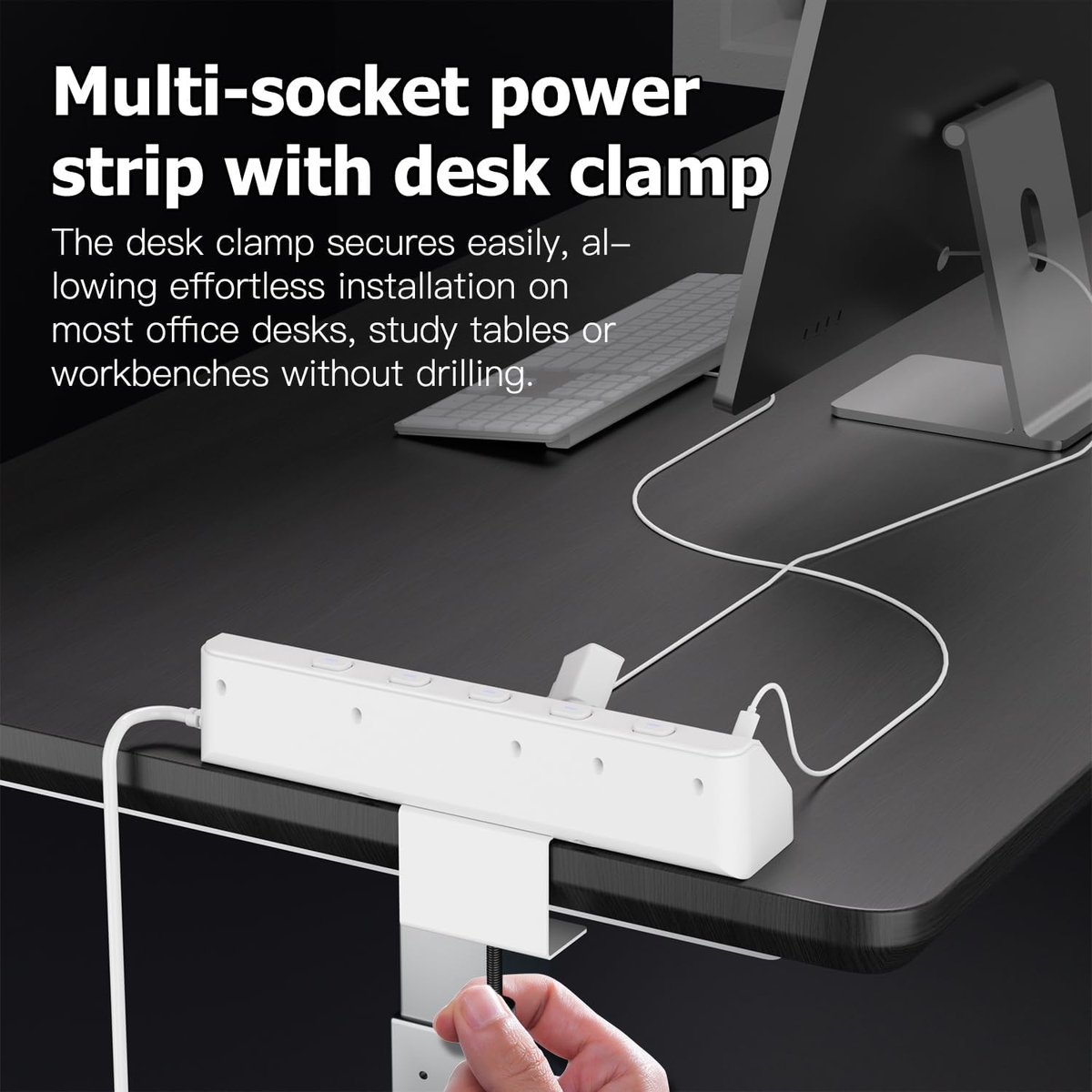 Wandstopcontact 3 x Schuko - 2 vakken wit - USB-oplaadpoort - met overspanningsbeveiliging - ShopVlot