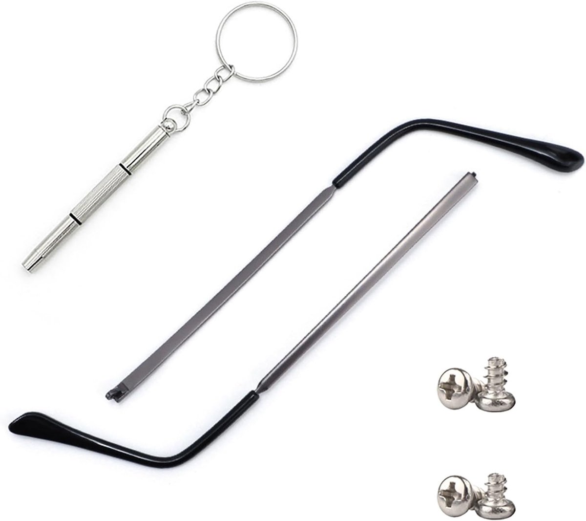 Bril vervangingsbeugels - metalen brilarm - inclusief schroeven - ideaal voor zonnebrillen en corrigerende brillen - ShopVlot