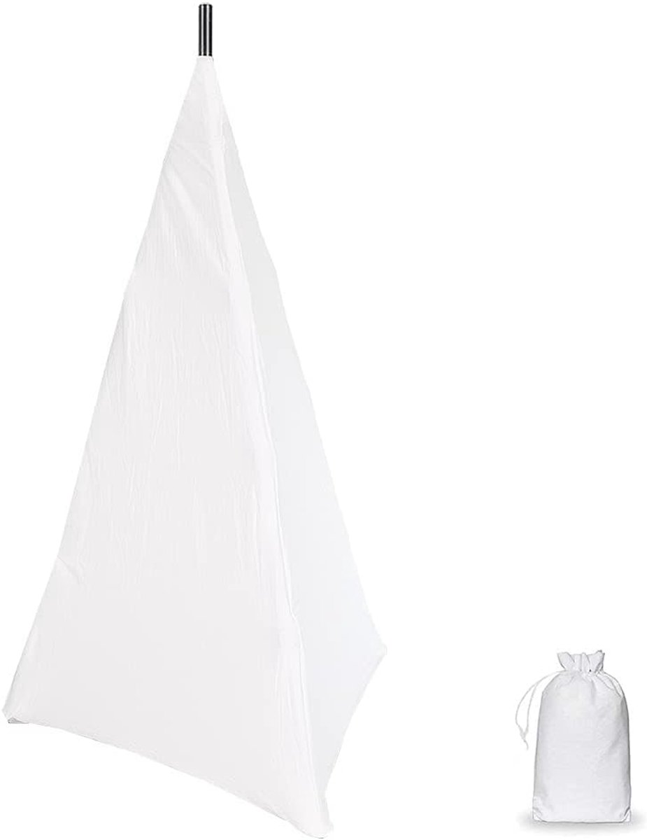 Speakerstand Cover Stretchable Spandex - 3-zijdig - Wit - Beschermt je speakerstatief - ShopVlot