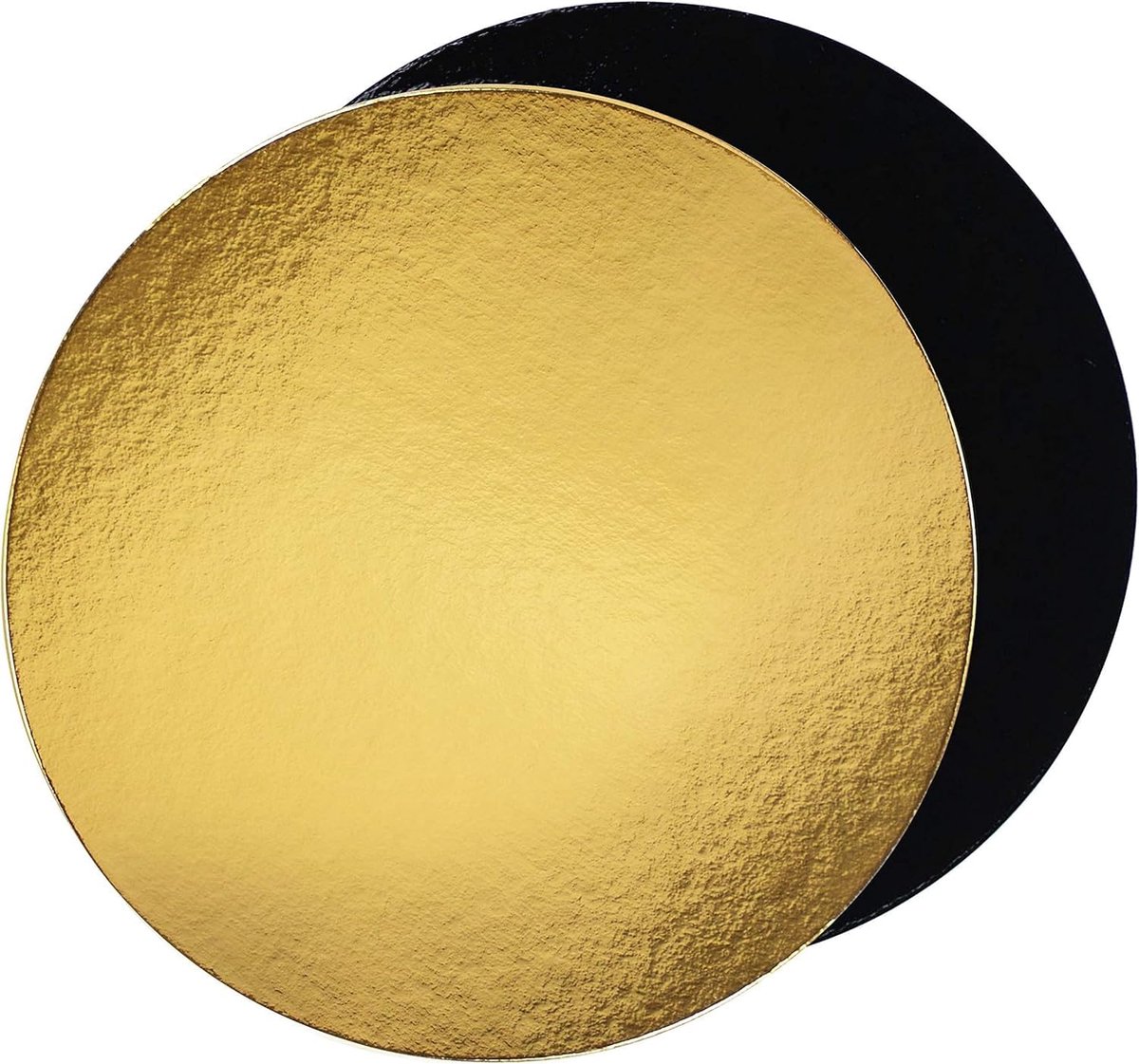 Ronde kartonnen taartdragers 16 cm - goud/zwart - herbruikbaar - perfect voor catering - ShopVlot