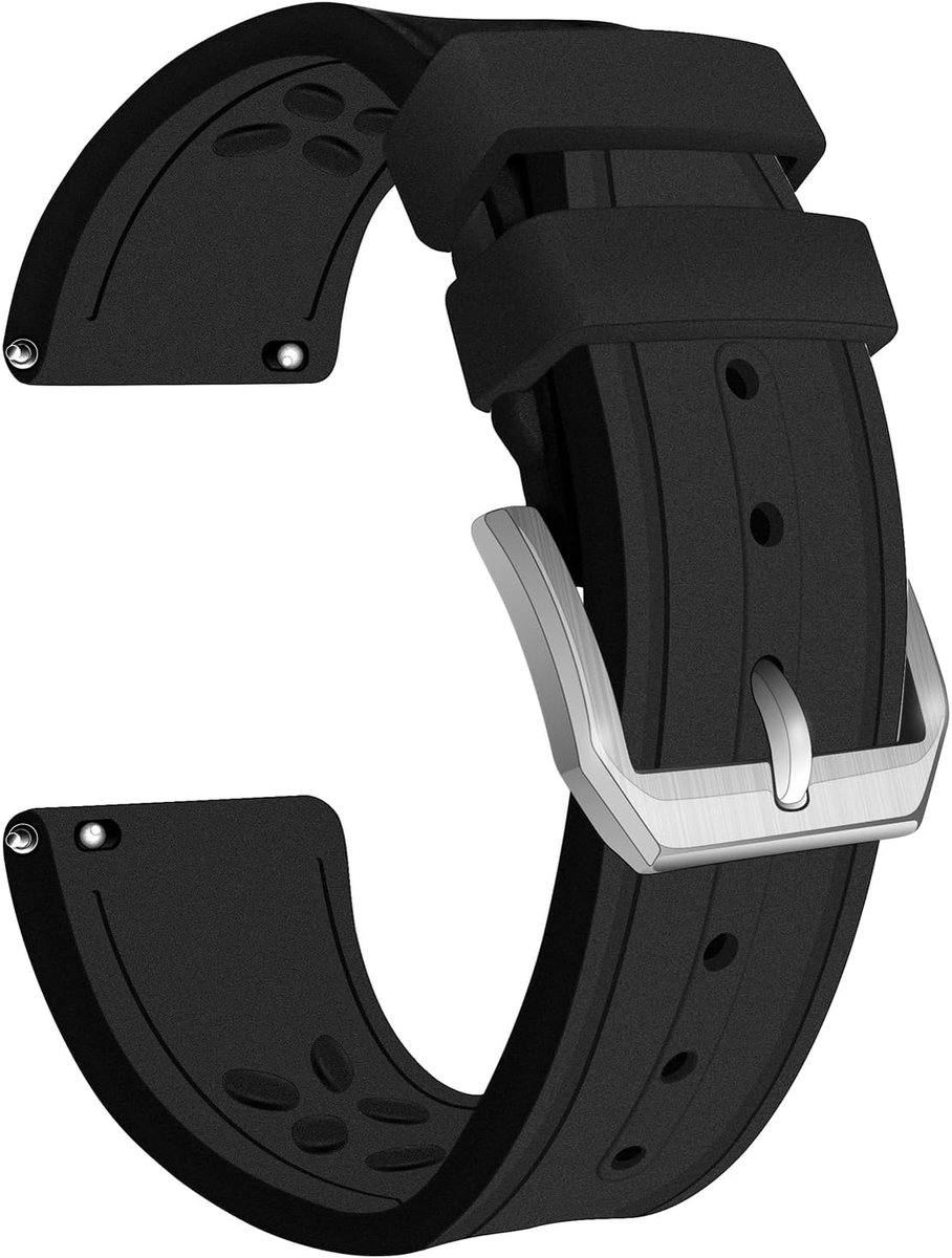 Horlogeband 20mm 21mm 22mm - Fluoride Rubber - Sportief en Duurzaam - Perfect voor Mechanische Horloges - ShopVlot