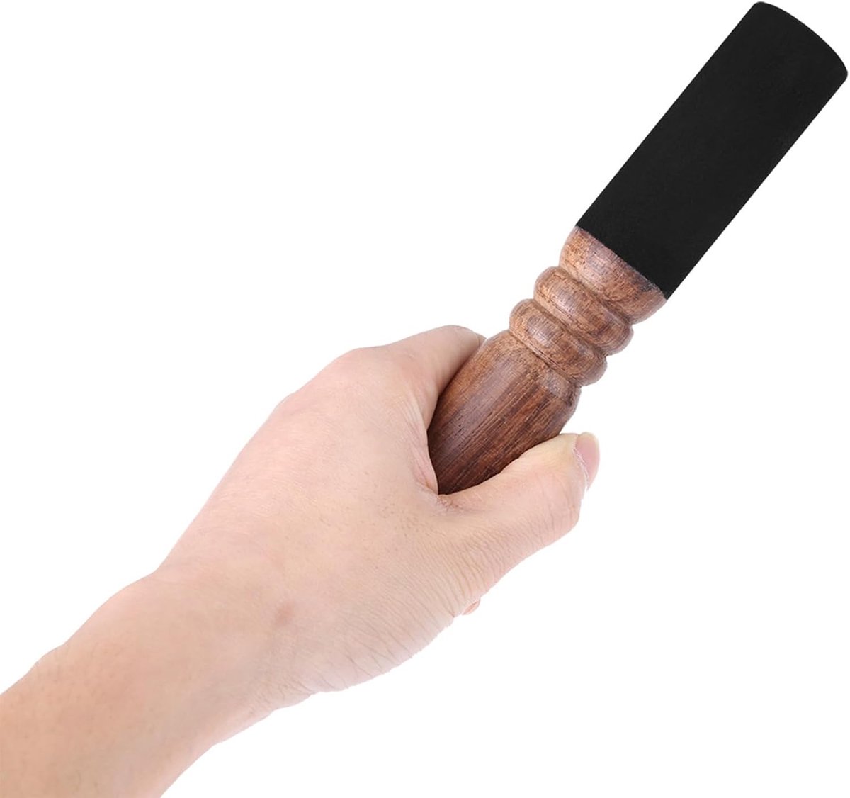 Tibetaanse klankschaal - houten uitvoering - inclusief hamer - perfect voor yoga en meditatie - ShopVlot