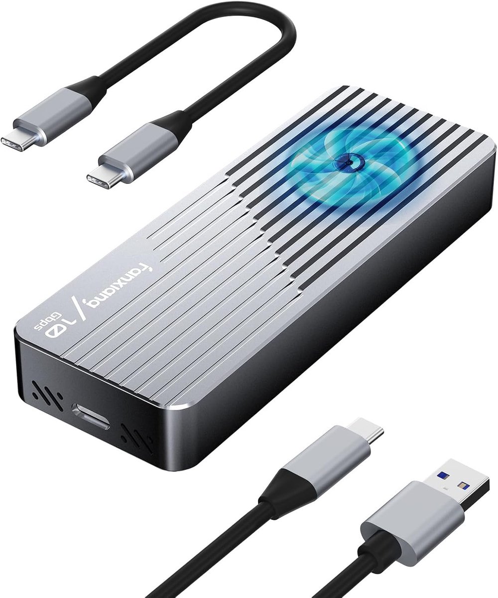 M.2 NVMe behuizing - ingebouwd koelsysteem - USB 3.2 Gen2 10Gbps - ideaal voor snelle gegevensoverdracht - ShopVlot