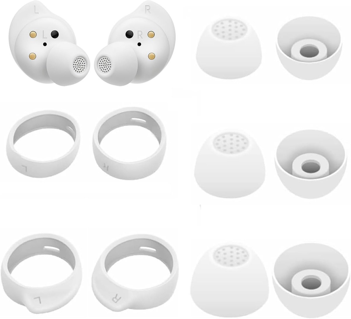 Siliconen Oordopjes Hooks voor Galaxy Buds FE - Zacht hypoallergeen - Veilig en comfortabel tijdens het sporten - ShopVlot
