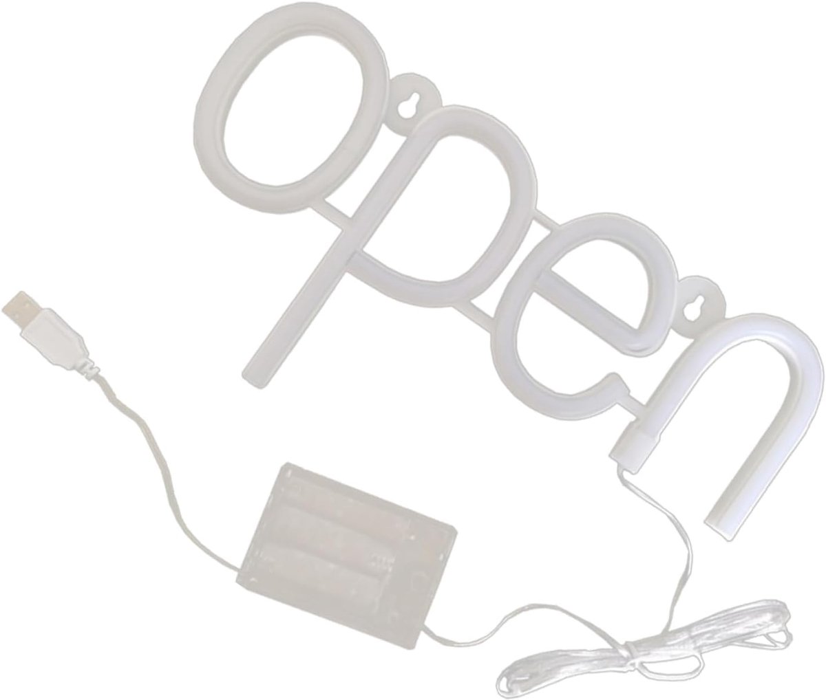 Neon licht open - LED batterij aangedreven - decoratief voor muren - sfeervolle verlichting voor horeca - ShopVlot