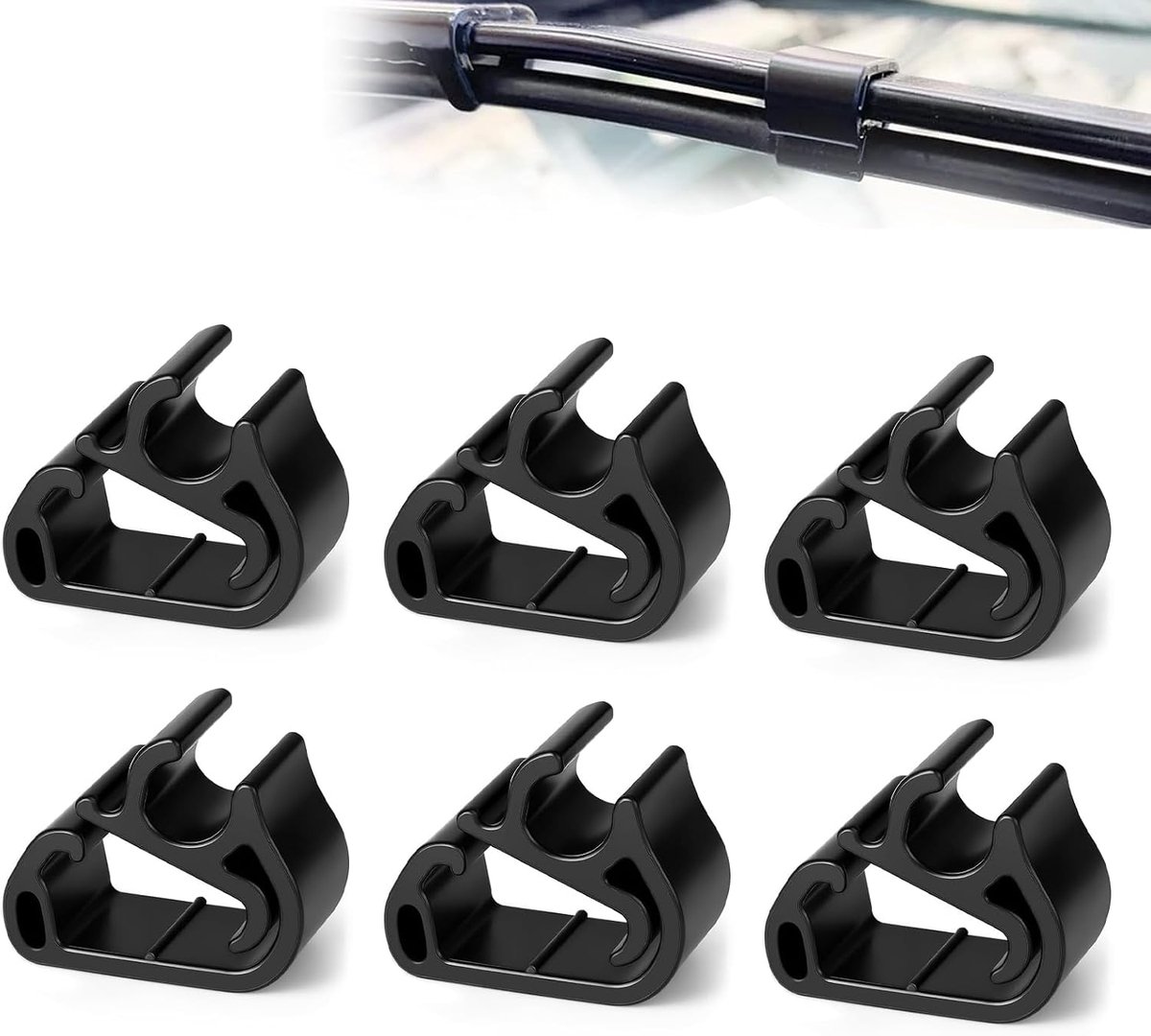ruitenwisserclips 6 stuks - robuuste bevestigingsclips - perfect passend - veilige montage - ShopVlot