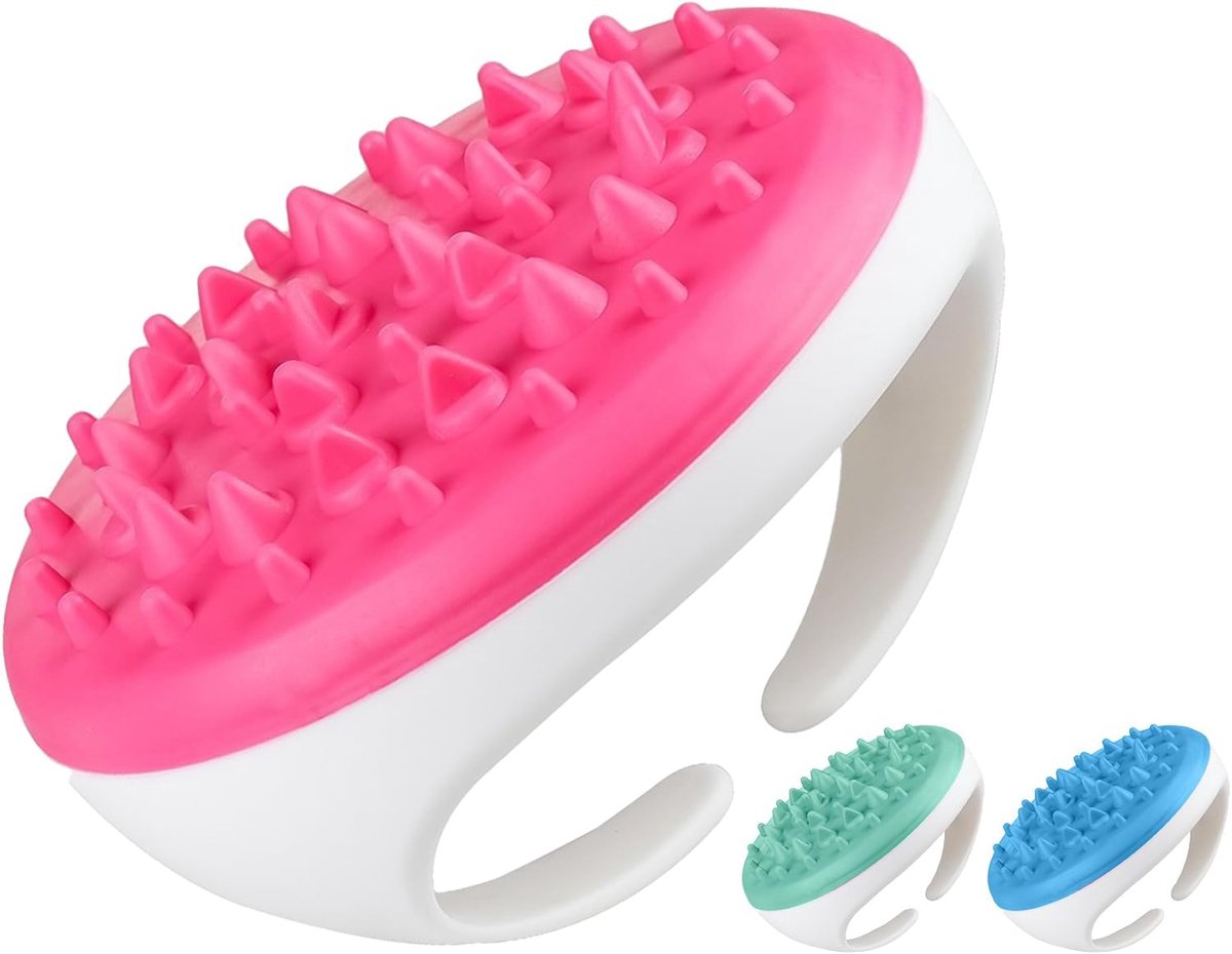 Anti-cellulite massageborstel - silicone noppen - bevorderd bloedcirculatie - huidverstevigend - ShopVlot