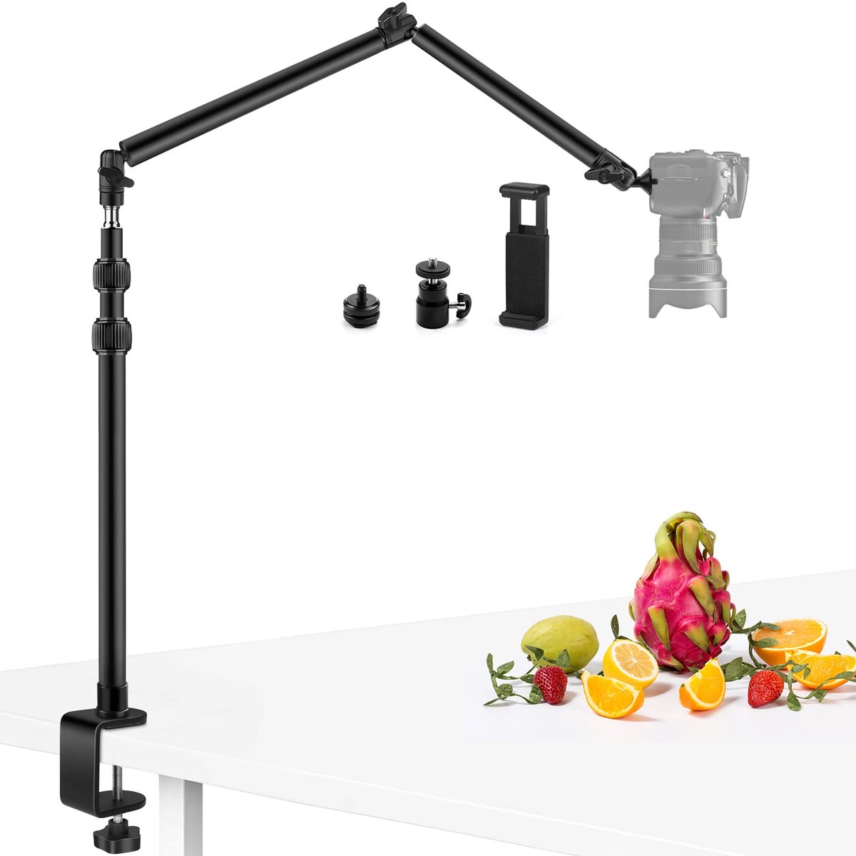 Camera Desk Mount Stand 24,41" - Afneembare Magic Arm - 360° Ballhead - Perfect voor live streaming - ShopVlot
