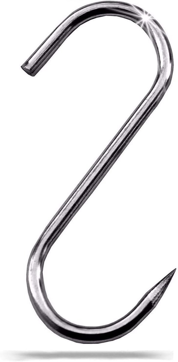 Butcher Hooks XXL 140 mm - RVS - Robuust en Duurzaam - Voor Diverse Toepassingen - ShopVlot