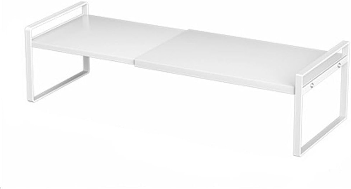 Uitbreidbaar kastplank organizer - verstelbaar - metalen opslagrek - optimaal gebruik van keukenkast ruimte - ShopVlot