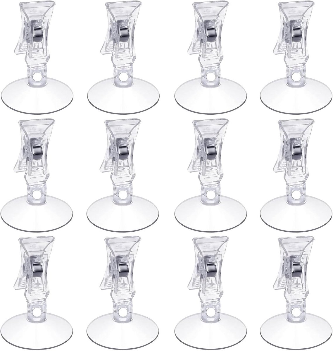 Suction Cups 12 Stuks - Transparant - Sterke Hechting - Perfect voor Ramen - ShopVlot