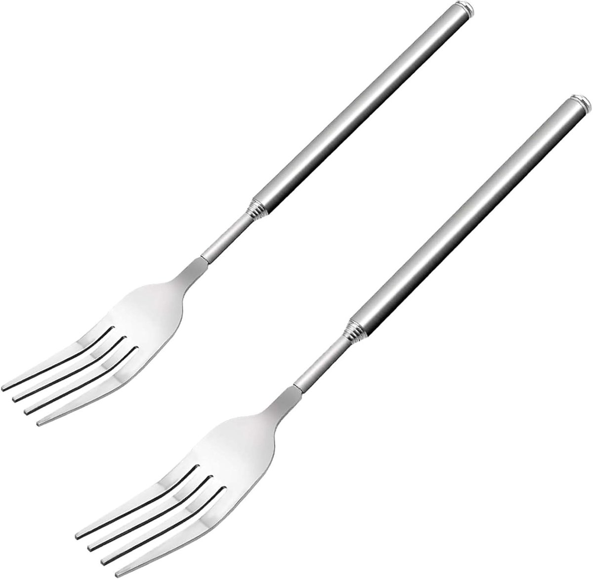 Uitschuifbare vorken 22-64 cm - Roestvrijstaal - Telescoopvorken - Ideaal voor barbecueën - ShopVlot