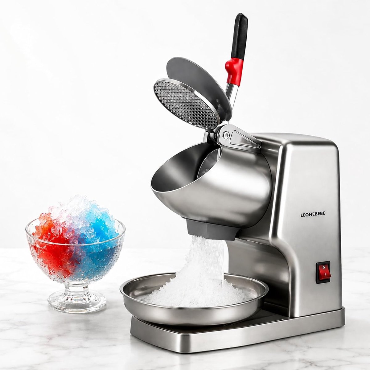 IJsbreker elektrisch 65 kg/u - 300 W - zilver - ideaal voor cocktails en desserts - ShopVlot